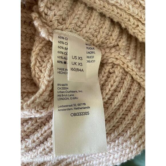 Free People Long Sleeve V-Neck Collar Sweater Marlie Pullover Ribbed Pink Small - Picture 7 of 8